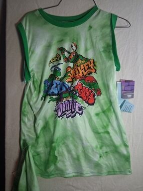 Nickelodeon Green Tie-Dye Teenage Mutant Ninja Turtles Tank Top